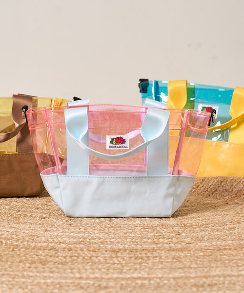 FREAK'S STORE(フリークスストア)の「FRUIT OF THE LOOM × FREAK'S STORE/フルーツオブザルーム 別注 クリア ミニトートバッグ/PVCトートバッグ(ショルダーバッグ・レディース・イエロー/ピンク/ブルー・ONE SIZE)」の8枚目の写真