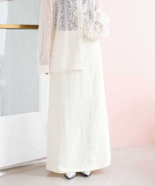 RAGEBLUE（レイジブルー）の「シャイニーIラインスカート（スカート・レディース・ホワイト/ブラック/ブルー・FREE）」の2枚目の写真