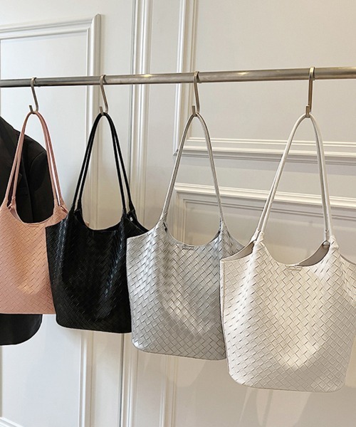 ReRe(リリ)の「ミニバック付き×メッシュ編みバッグ(トートバッグ・レディース・ブラック/シルバー/オフホワイト/ピンク・FREE)」の14枚目の写真