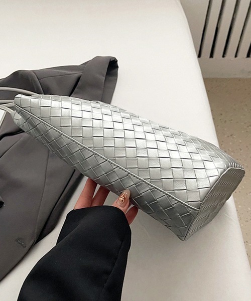 ReRe(リリ)の「ミニバック付き×メッシュ編みバッグ(トートバッグ・レディース・ブラック/シルバー/オフホワイト/ピンク・FREE)」の18枚目の写真