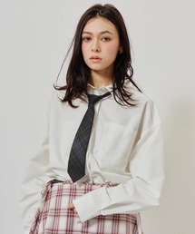 atmos pink | atmos pink Shirring Cropped Shirt / アトモスピンク シーリング クロップド シャツ(シャツ/ブラウス)