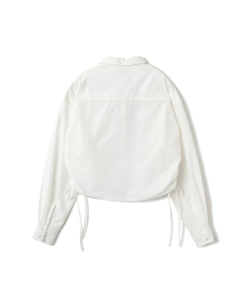 atmos pink（アトモスピンク）の「atmos pink Shirring Cropped Shirt / アトモスピンク シーリング クロップド シャツ（シャツ/ブラウス・レディース・ホワイト/サックスブルー・FREE）」の7枚目の写真