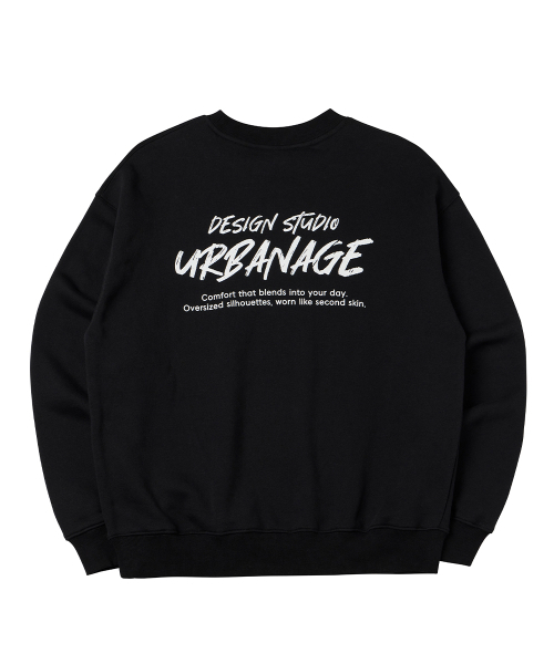 URBANAGE（アーバンエイジ）の「DESIGN STUDIO ロゴ オーバーサイズ スウェット_ブラック（スウェット・レディース・その他・MEDIUM/LARGE）」の2枚目の写真