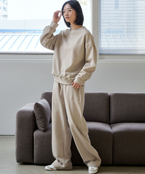 MALOUPE（マロップ）の「2305 ピグメントバレルフィットスウェットパンツ（ベージュ）（スウェットパンツ・レディース・その他・SMALL/MEDIUM）」の3枚目の写真