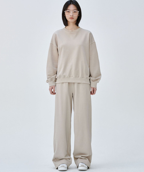 MALOUPE（マロップ）の「2305 ピグメントバレルフィットスウェットパンツ（ベージュ）（スウェットパンツ・レディース・その他・SMALL/MEDIUM）」の8枚目の写真