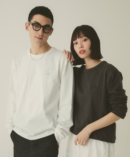 New Balance 長袖シャツ ホワイト 大谷翔平シグネチャーヘビーオンス長袖Tシャツ（Tシャツ/カットソー