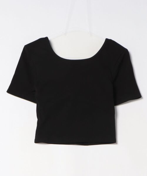 ANAP（アナップ）の「パッド付 ぴたっと クロップド Tシャツ（Tシャツ/カットソー・レディース・ホワイト/ブラック・F）」の17枚目の写真