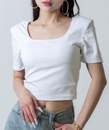 ANAP | パッド付 ぴたっと クロップド Tシャツ(Tシャツ/カットソー)