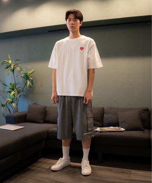 bashful base Oriental(バッシュフルベースオリエンタル)の「【bbO】マルチフェイスハートT(Tシャツ/カットソー・メンズ・ブラック/ホワイト/ライトグリーン・SMALL/MEDIUM/LARGE)」の8枚目の写真