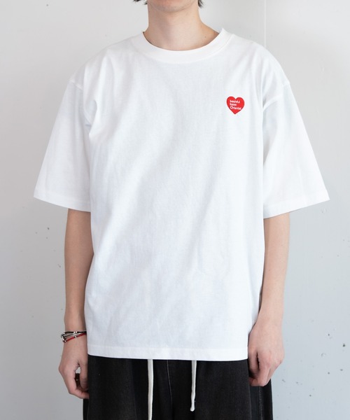 bashful base Oriental(バッシュフルベースオリエンタル)の「【bbO】マルチフェイスハートT(Tシャツ/カットソー・メンズ・ブラック/ホワイト/ライトグリーン・SMALL/MEDIUM/LARGE)」の14枚目の写真