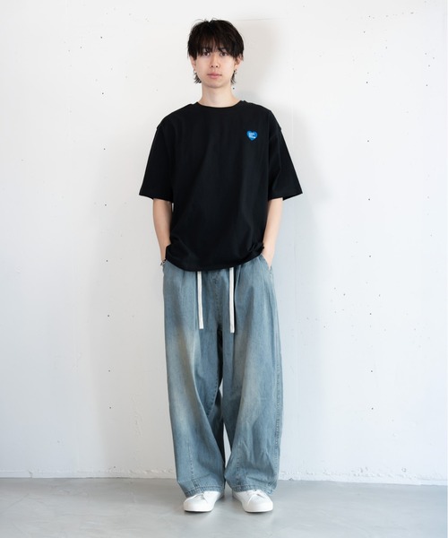 bashful base Oriental(バッシュフルベースオリエンタル)の「【bbO】マルチフェイスハートT(Tシャツ/カットソー・メンズ・ブラック/ホワイト/ライトグリーン・SMALL/MEDIUM/LARGE)」の19枚目の写真