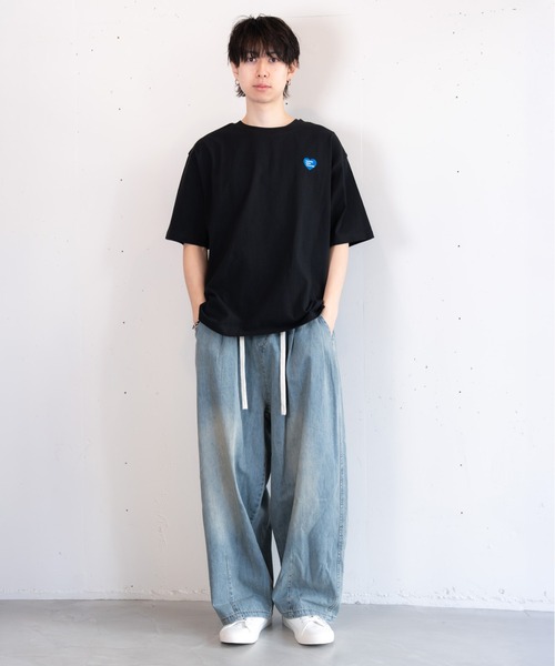 bashful base Oriental(バッシュフルベースオリエンタル)の「【bbO】マルチフェイスハートT(Tシャツ/カットソー・メンズ・ブラック/ホワイト/ライトグリーン・SMALL/MEDIUM/LARGE)」の9枚目の写真
