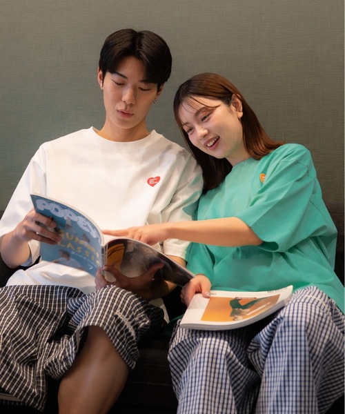 bashful base Oriental(バッシュフルベースオリエンタル)の「【bbO】マルチフェイスハートT(Tシャツ/カットソー・メンズ・ブラック/ホワイト/ライトグリーン・SMALL/MEDIUM/LARGE)」の7枚目の写真