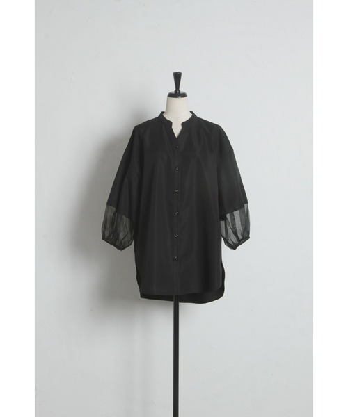 ARVELLIA(アルベリア)の「AIRY SLEELVE SHIRT(シャツ/ブラウス・レディース・ホワイト/ブラック・M)」の12枚目の写真