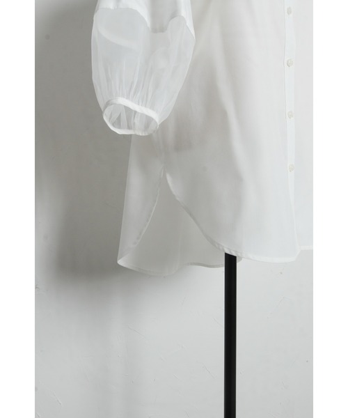 ARVELLIA(アルベリア)の「AIRY SLEELVE SHIRT(シャツ/ブラウス・レディース・ホワイト/ブラック・M)」の20枚目の写真