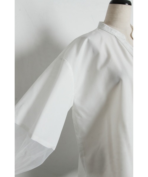 ARVELLIA(アルベリア)の「AIRY SLEELVE SHIRT(シャツ/ブラウス・レディース・ホワイト/ブラック・M)」の21枚目の写真