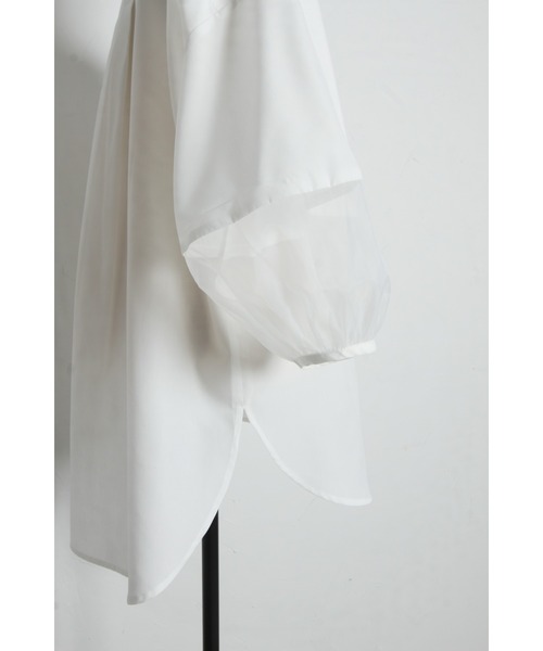 ARVELLIA(アルベリア)の「AIRY SLEELVE SHIRT(シャツ/ブラウス・レディース・ホワイト/ブラック・M)」の22枚目の写真