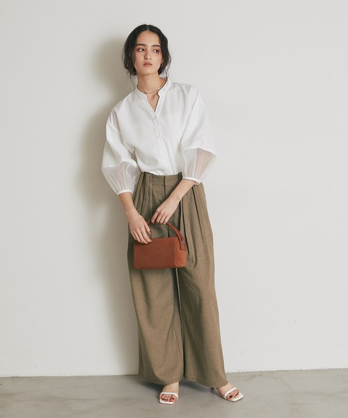 ARVELLIA(アルベリア)の「AIRY SLEELVE SHIRT(シャツ/ブラウス・レディース・ホワイト/ブラック・M)」の10枚目の写真