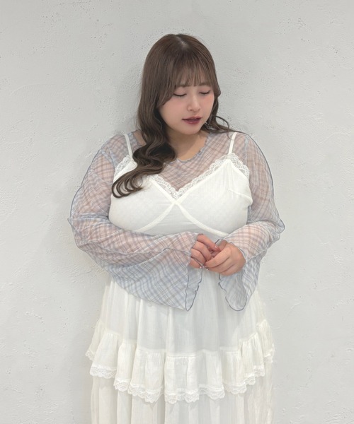 Louiosy(ルオシー)の「【Louiosy】【大きいサイズ】アソートメローシアートップス(シャツ/ブラウス・レディース・イエロー系その他/ブルー系その他/ブラック/ブラック系その他/オフホワイト・X-LARGE/4L/3L)」の10枚目の写真