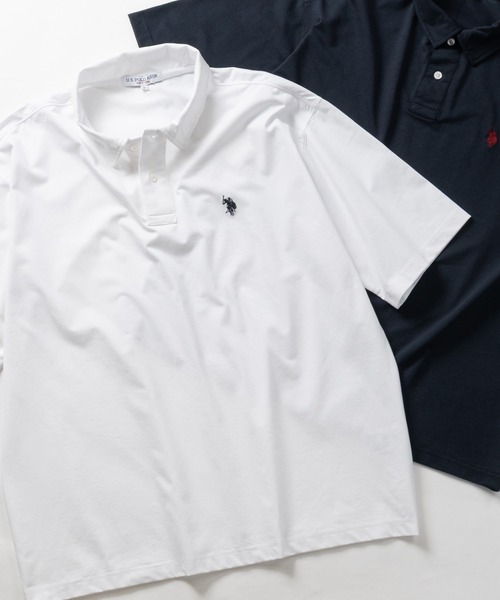 U.S. POLO ASSN. однотонная футболка‑поло с логотипом, контактный холод/без подкладки