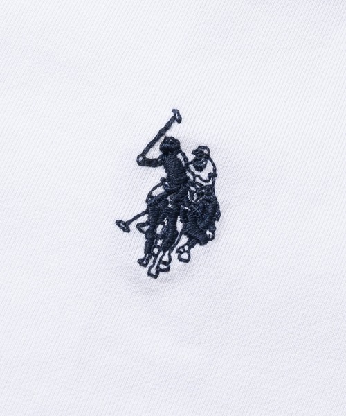 U.S. POLO ASSN.(ユーエスポロアッスン)の「【18】〔U.S.POLO ASSN/ユーエスポロアッスン〕ワンポイントロゴ ハーフスリーブポロシャツ 接触冷感/無地(ポロシャツ・メンズ・ネイビー/ブラック/オフホワイト・LARGE/MEDIUM)」の5枚目の写真