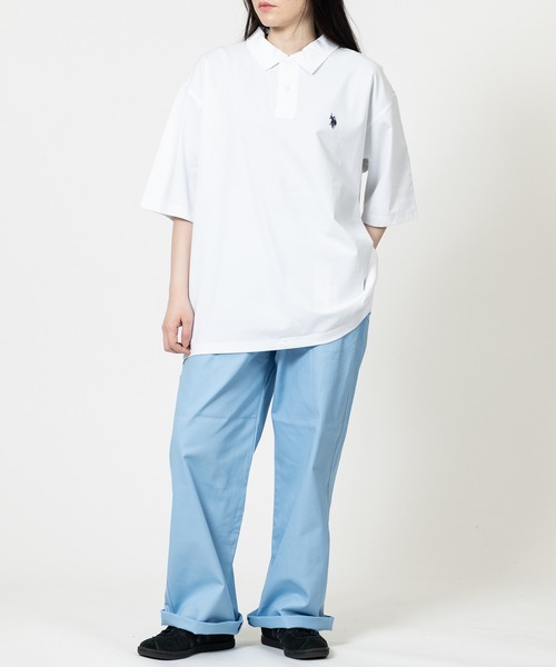 U.S. POLO ASSN.(ユーエスポロアッスン)の「【18】〔U.S.POLO ASSN/ユーエスポロアッスン〕ワンポイントロゴ ハーフスリーブポロシャツ 接触冷感/無地(ポロシャツ・メンズ・ネイビー/ブラック/オフホワイト・LARGE/MEDIUM)」の21枚目の写真