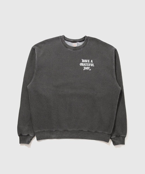 ROSE BUD(ローズバッド)の「(HAVE A GRATEFUL DAY)CREW SWEATSHIRT(スウェット・レディース・ブラック/パープル・S)」の5枚目の写真