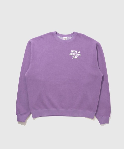 ROSE BUD(ローズバッド)の「(HAVE A GRATEFUL DAY)CREW SWEATSHIRT(スウェット・レディース・ブラック/パープル・S)」の10枚目の写真