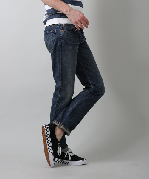 Denime(ドゥニーム)の「【MadeInJapan】SlimFitUsed/スリムフィットUsedWash【FirstDenime】(デニムパンツ・メンズ・インディゴブルー・29/34/33/31/27/30/32/28)」の1枚目の写真
