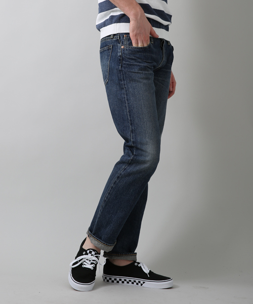 Denime(ドゥニーム)の「【MadeInJapan】SlimFitUsed/スリムフィットUsedWash【FirstDenime】(デニムパンツ・メンズ・インディゴブルー・29/34/33/31/27/30/32/28)」の21枚目の写真