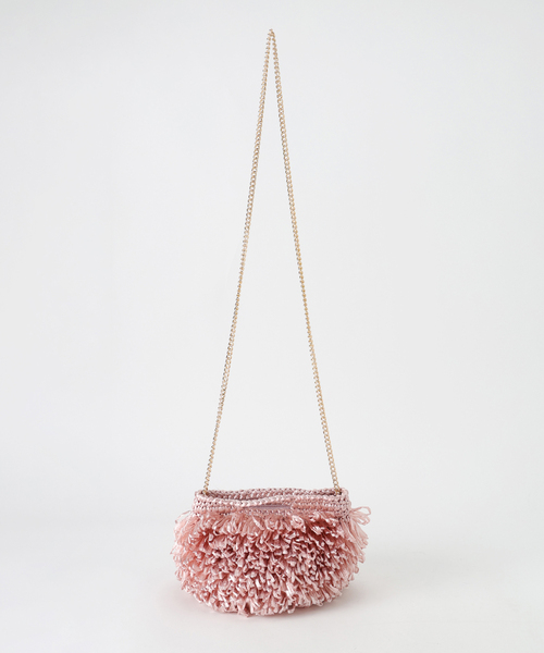 VERMEIL par iena（ヴェルメイユパーイエナ）の「Caternina Bertini カテリーナ ベルティーニ Raffia Clutch 4566（ショルダーバッグ・レディース・ピンク・FREE）」の5枚目の写真