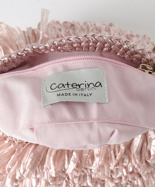 VERMEIL par iena（ヴェルメイユパーイエナ）の「Caternina Bertini カテリーナ ベルティーニ Raffia Clutch 4566（ショルダーバッグ・レディース・ピンク・FREE）」の10枚目の写真