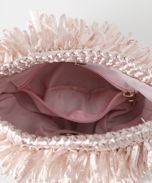 VERMEIL par iena（ヴェルメイユパーイエナ）の「Caternina Bertini カテリーナ ベルティーニ Raffia Clutch 4566（ショルダーバッグ・レディース・ピンク・FREE）」の11枚目の写真