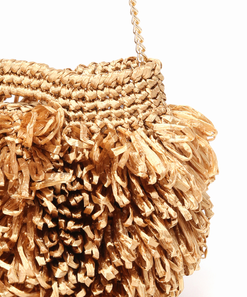 VERMEIL par iena（ヴェルメイユパーイエナ）の「Caternina Bertini カテリーナ ベルティーニ Raffia Clutch 4566（ショルダーバッグ・レディース・ピンク・FREE）」の14枚目の写真