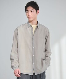 green label relaxing | フィブリル ストライプ柄 長袖 ボックス シャツ(シャツ/ブラウス)