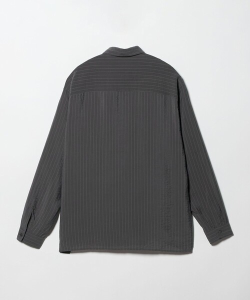 green label relaxing（グリーンレーベルリラクシング）の「フィブリル ストライプ柄 長袖 ボックス シャツ（シャツ/ブラウス・メンズ・ライトグレー/グレー系/モカ・XL/L/M/S）」の19枚目の写真