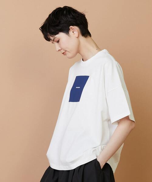 FRAPBOIS（フラボア）の「アミューズT2（Tシャツ/カットソー・レディース・ホワイト/ブラウン・1）」の3枚目の写真