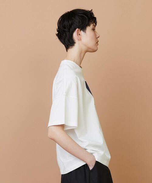 FRAPBOIS（フラボア）の「アミューズT2（Tシャツ/カットソー・レディース・ホワイト/ブラウン・1）」の5枚目の写真