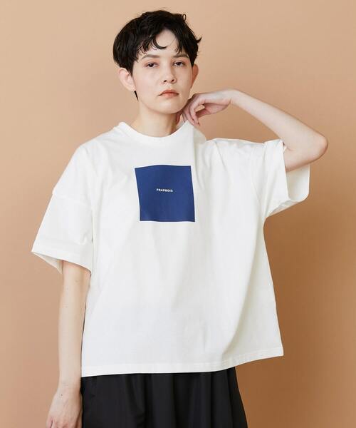 FRAPBOIS（フラボア）の「アミューズT2（Tシャツ/カットソー・レディース・ホワイト/ブラウン・1）」の10枚目の写真