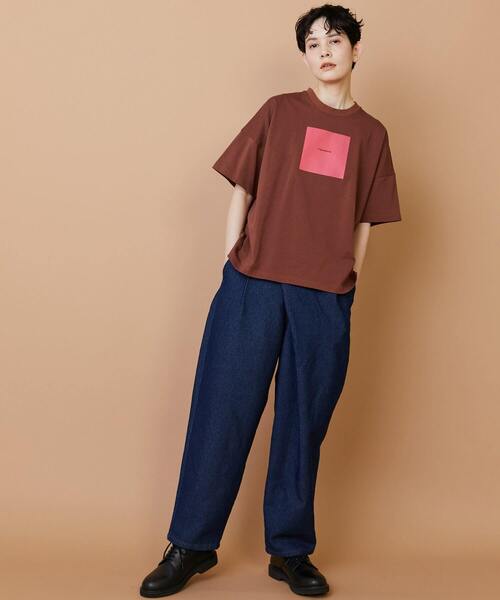 FRAPBOIS（フラボア）の「アミューズT2（Tシャツ/カットソー・レディース・ホワイト/ブラウン・1）」の16枚目の写真