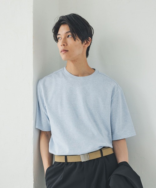 GLOBAL WORK(グローバルワーク)の「マイニチタキノウクルーTシャツ/636395(Tシャツ/カットソー・メンズ・ブラック/グレイッシュベージュ/オフホワイト/杢グレー/サックスブルー系2/ネイビー/ベージュ系2/チャコールグレー/サックスブルー/カーキ・SMALL/MEDIUM/LARGE/X-LARGE)」の9枚目の写真