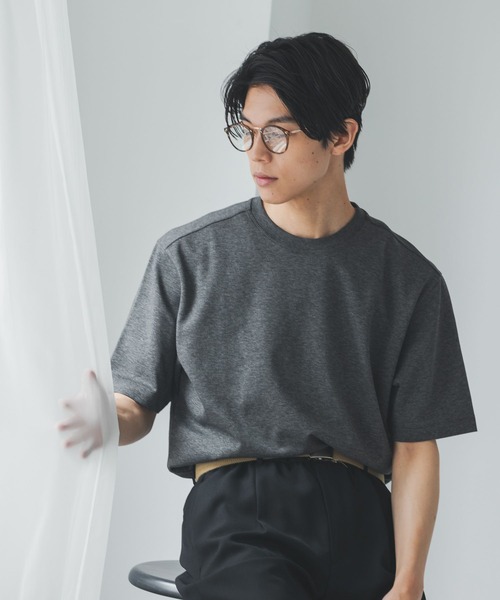 GLOBAL WORK(グローバルワーク)の「マイニチタキノウクルーTシャツ/636395(Tシャツ/カットソー・メンズ・ブラック/グレイッシュベージュ/オフホワイト/杢グレー/サックスブルー系2/ネイビー/ベージュ系2/チャコールグレー/サックスブルー/カーキ・SMALL/MEDIUM/LARGE/X-LARGE)」の1枚目の写真