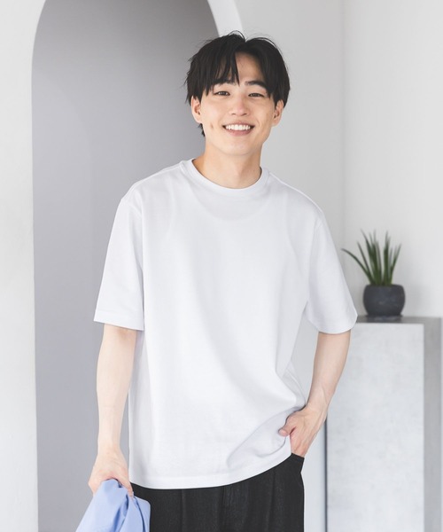 GLOBAL WORK（グローバルワーク）の「マイニチタキノウクルーTシャツ/636395（Tシャツ/カットソー・メンズ・ブラック/グレイッシュベージュ/オフホワイト/杢グレー/サックスブルー系2/ネイビー/ベージュ系2・SMALL/MEDIUM/LARGE/X-LARGE）」の12枚目の写真