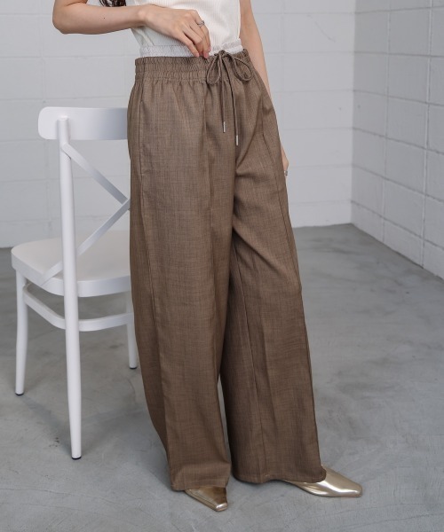 Bab(バブ)の「【S・Mサイズ展開】ダブルウエストパンツ(その他パンツ・レディース・チャコールグレー/ベージュ・MEDIUM/SMALL)」の2枚目の写真