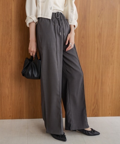 Bab(バブ)の「【S・Mサイズ展開】ダブルウエストパンツ(その他パンツ・レディース・チャコールグレー/ベージュ・MEDIUM/SMALL)」の5枚目の写真