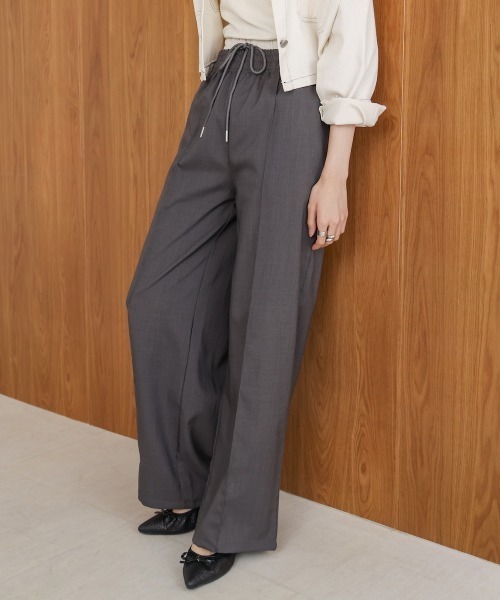 Bab(バブ)の「【S・Mサイズ展開】ダブルウエストパンツ(その他パンツ・レディース・チャコールグレー/ベージュ・MEDIUM/SMALL)」の7枚目の写真