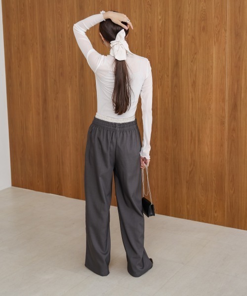 Bab(バブ)の「【S・Mサイズ展開】ダブルウエストパンツ(その他パンツ・レディース・チャコールグレー/ベージュ・MEDIUM/SMALL)」の11枚目の写真