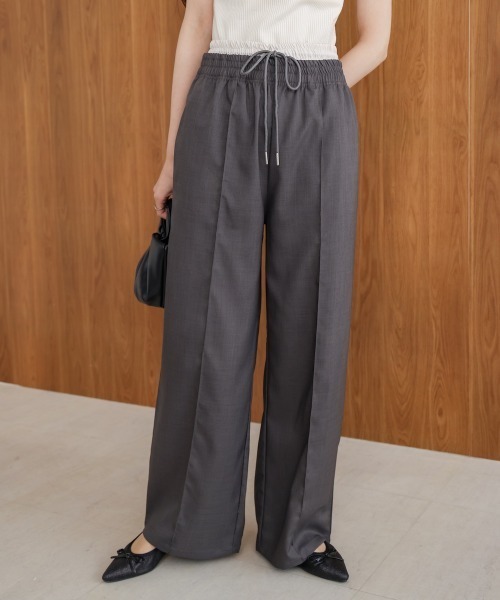 Bab(バブ)の「【S・Mサイズ展開】ダブルウエストパンツ(その他パンツ・レディース・チャコールグレー/ベージュ・MEDIUM/SMALL)」の13枚目の写真