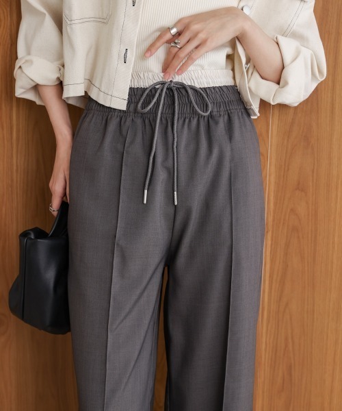 Bab(バブ)の「【S・Mサイズ展開】ダブルウエストパンツ(その他パンツ・レディース・チャコールグレー/ベージュ・MEDIUM/SMALL)」の16枚目の写真