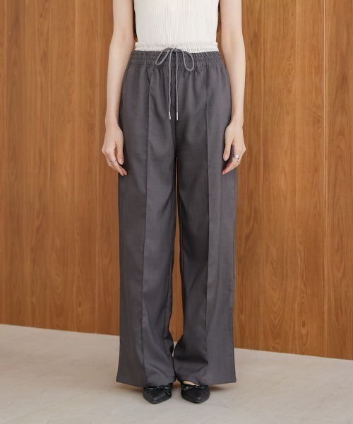 Bab(バブ)の「【S・Mサイズ展開】ダブルウエストパンツ(その他パンツ・レディース・チャコールグレー/ベージュ・MEDIUM/SMALL)」の17枚目の写真